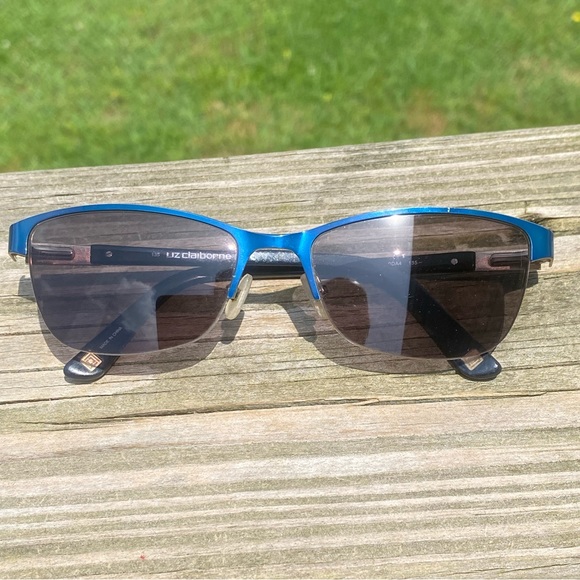 Liz Claiborne metallic teal half rim glasses frames L615 0DA4 - Picture 2 of 13